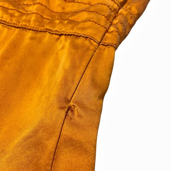 BURBERRY Vintage 90s Silk Babydoll Tank Blouse in Burnt Orange Copper Size 8 - Picture 11 of 11